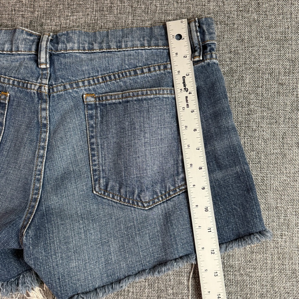 Ralph Lauren Sport Denim Shorts Women Blue Frayed Raw Hem Summer | 12 - Picture 9 of 11